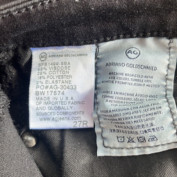 Ag Adriano Goldschmied The Middi Ankle Legging Ankle Jeans Black - Picture 11 of 16